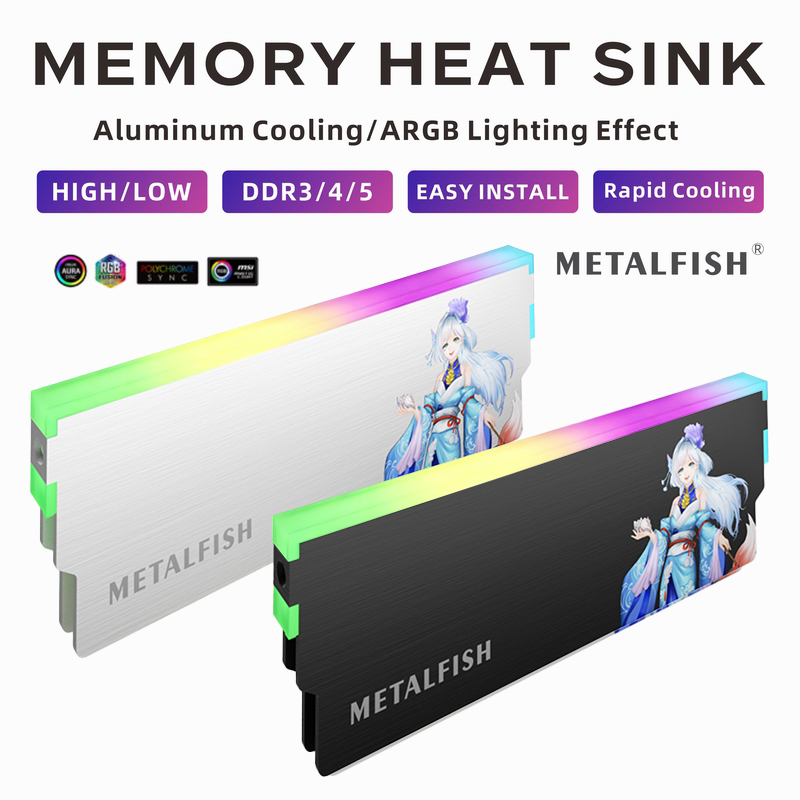 METALFISH DRAM Heatsink 5V-3PI - Ddr5 Ram 评论和价格