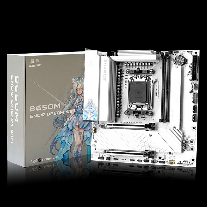 JGINYUE B650M Snow Dream WiFi  - Ddr5 Rgb Ram 评论和价格